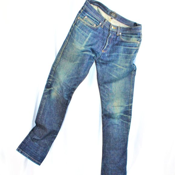 A.P.C. Other - A.P.C. New Cure H Blue Wash Denim Straight Jeans, Size 31/34